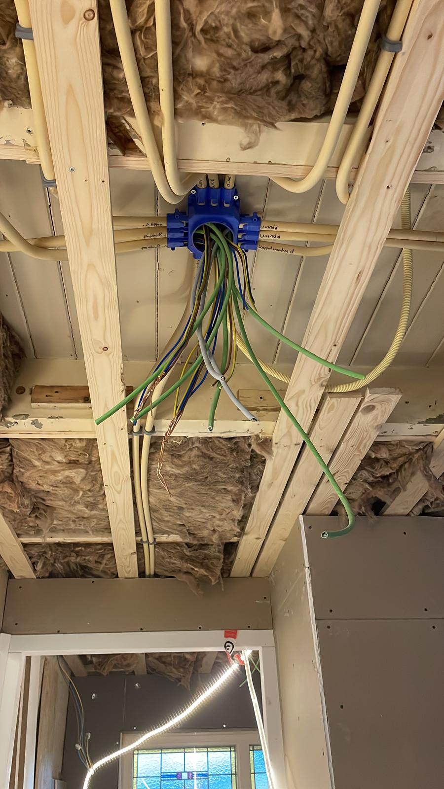 Nieuw aangelegde bekabeling